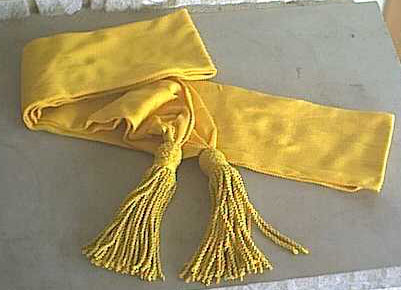 Cavalry Officers Yellow Silk Sash