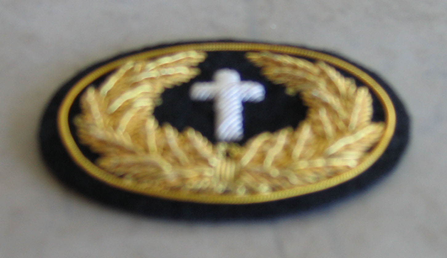 Chaplain Hat Badge, Small - Click Image to Close