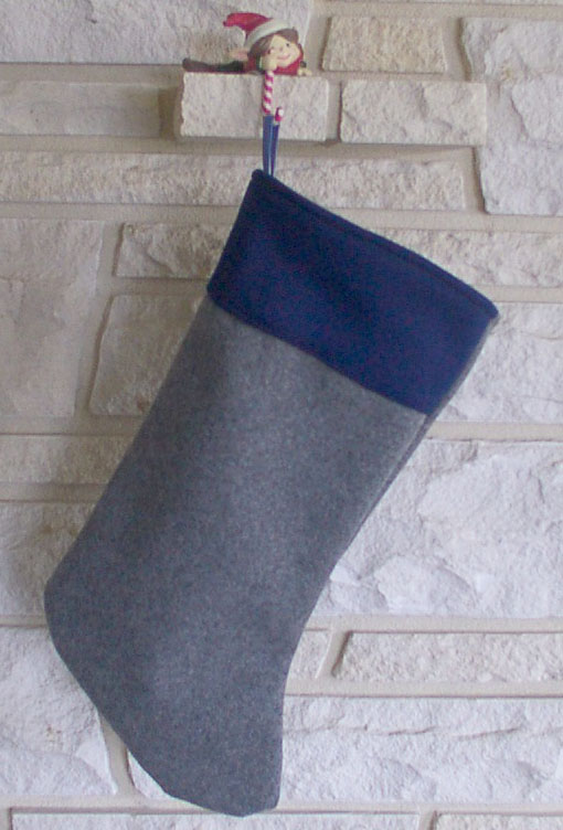 Confederate Infantry Christmas Stocking, Gray/French Blue