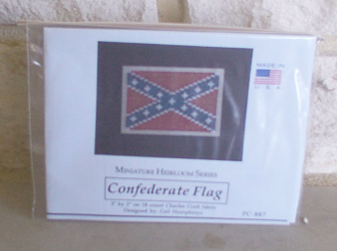 Confederate Flag Counted Cross Stitch Kit