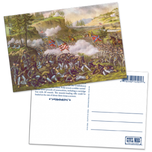 Civil War Battle Scene Lenticular Postcard