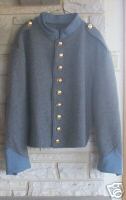 Infantry Shell Jacket, Gray with Sky Blue Trim