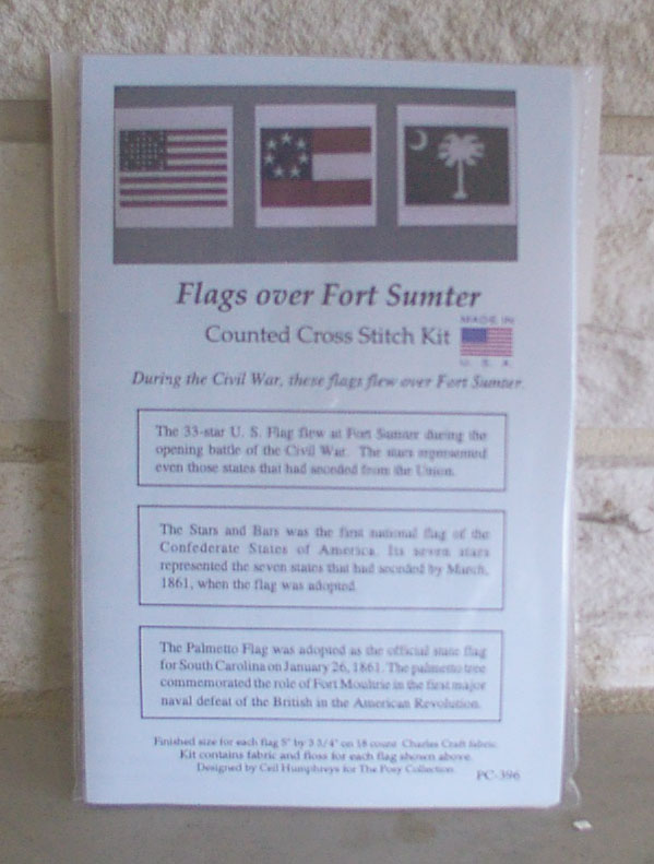 Flags Over Fort Sumter Counted Cross Stitch Kit - Click Image to Close