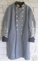 Infantry Officer Frock Coat, Gray w/ Navy Blue Trim