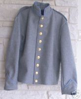 Infantry Shell Jacket, Gray with Sky Blue Piped Trim