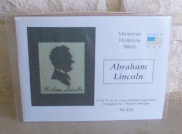 Lincoln Silhouette Counted Cross Stitch Kit