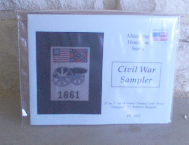 Civil War Sampler Counted Cross Stitch Kit - Click Image to Close