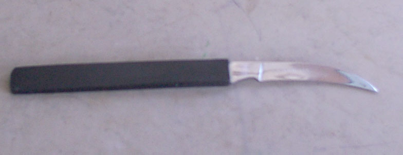 Scalpel with Ebony Handle, Curved, Medium - Click Image to Close