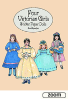 Four Victorian Girls Sticker/Paper Doll
