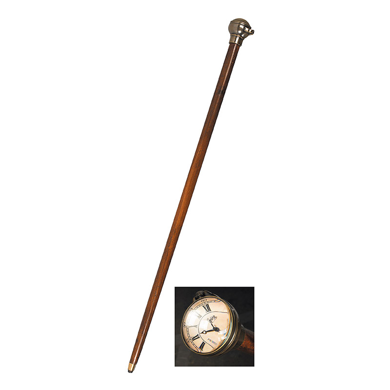 Walking Stick with Watch - Click Image to Close