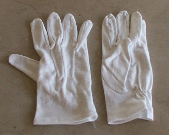 White Cotton Dress Gloves - Click Image to Close