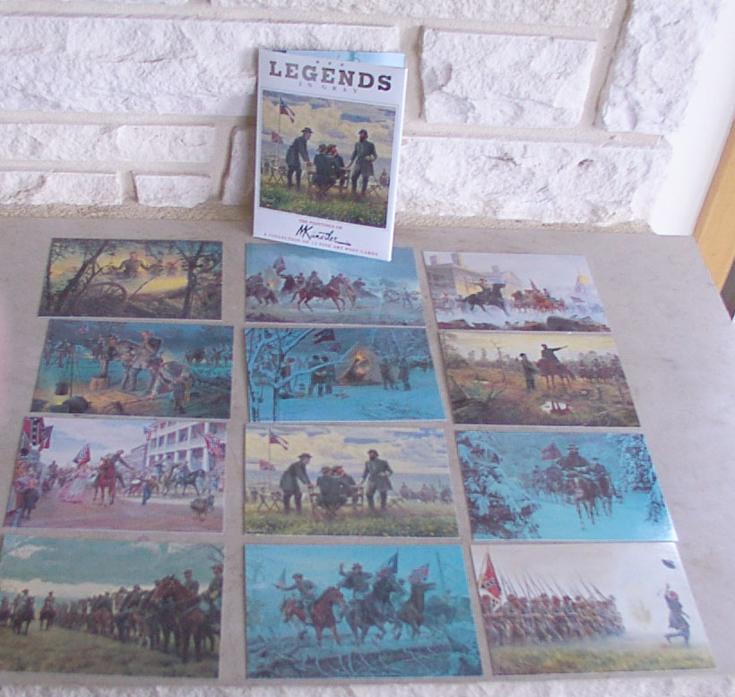 Civil War Legends In Gray Postcard Pack, Kunstler