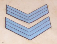Sergeant Chevrons, Confederate Infantry, Blue on Dark Gray - Click Image to Close